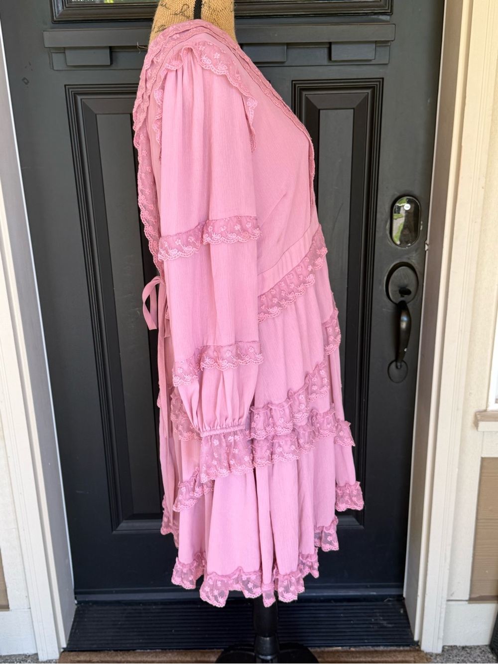L'ATISTE Rose Boho Cottagecore Coquette Fairy Romantic Lace Up Back 1X - Picture 3 of 8